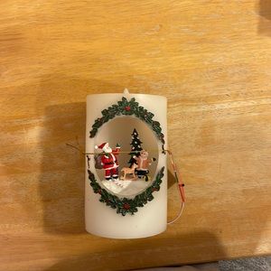 LED Holiday Scene Candle